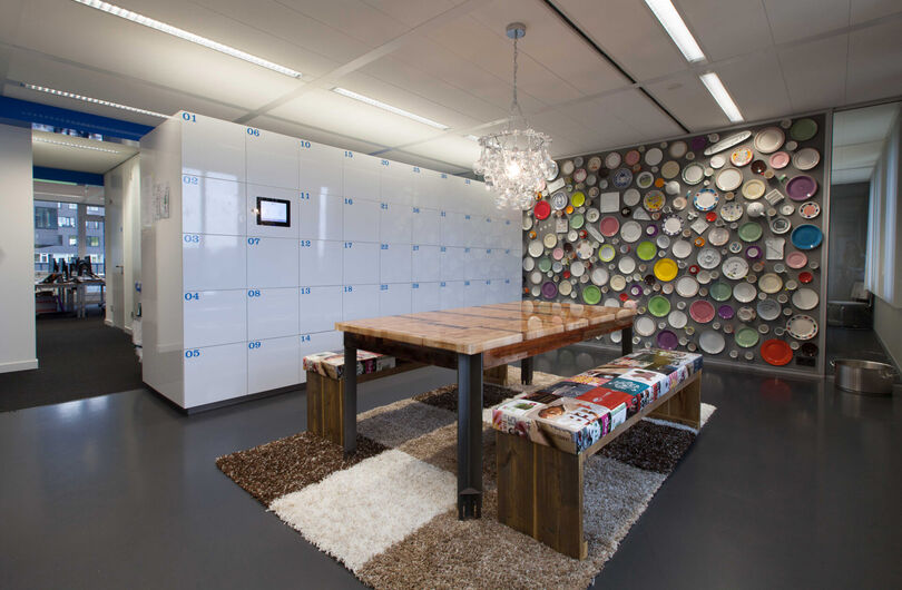 Houten lockers met centraal sluitsysteem RFID