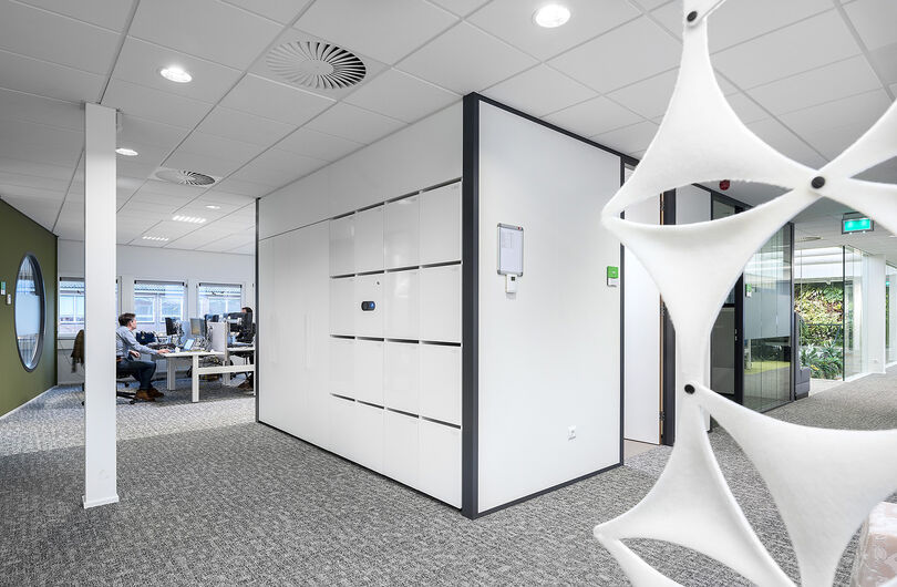 Office lockers inbouw met postvak WUR Actio